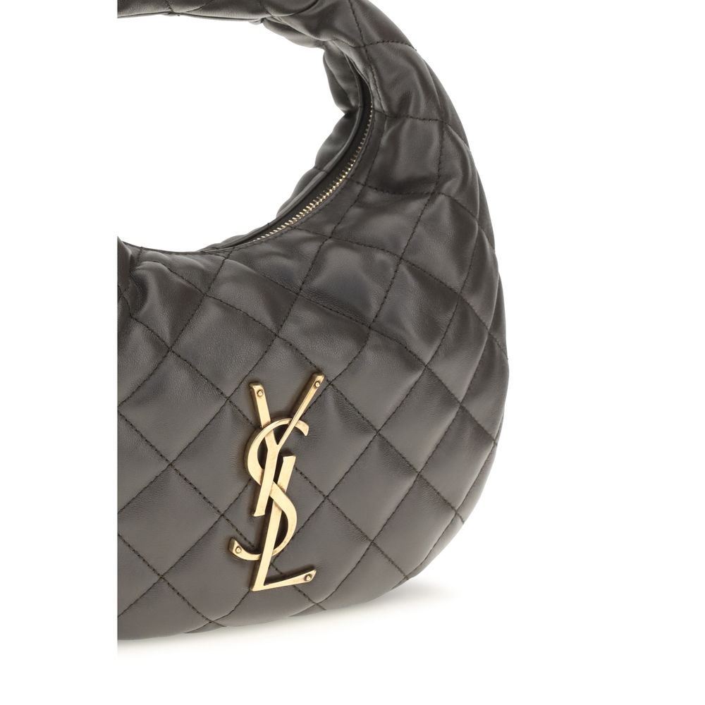 Szara torebka Saint Laurent Ovis Aries Aries ze skóry jagnięcej