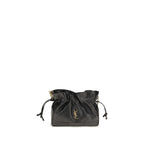 Saint Laurent sort clutch i lammeskind (Ovis Aries Aries)