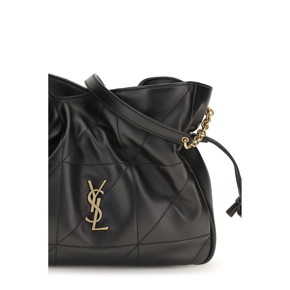 Saint Laurent sort clutch i lammeskind (Ovis Aries Aries)