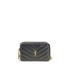 Saint Laurent Black Lamb Ovis Aries Aries Shoulder Bag