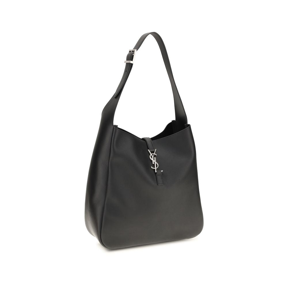 Saint Laurent Sort Kalveskind Bos Taurus Skuldertaske