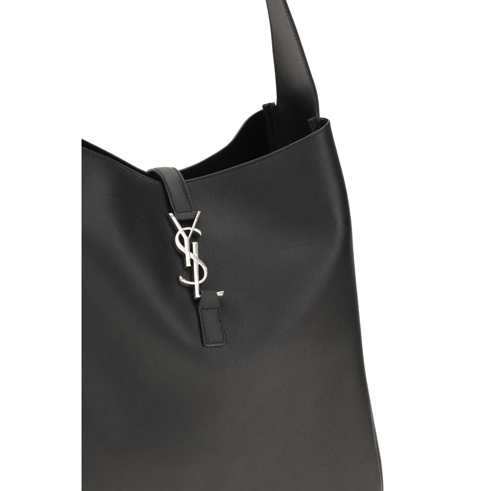 Saint Laurent Sort Kalveskind Bos Taurus Skuldertaske