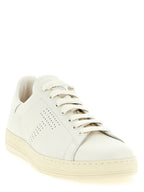 Tom Ford White Leather Low Top Sneakers