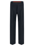 Gucci Blue Polyester Casual Pants