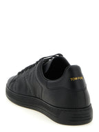 Tom Ford Black Leather Low Top Sneakers