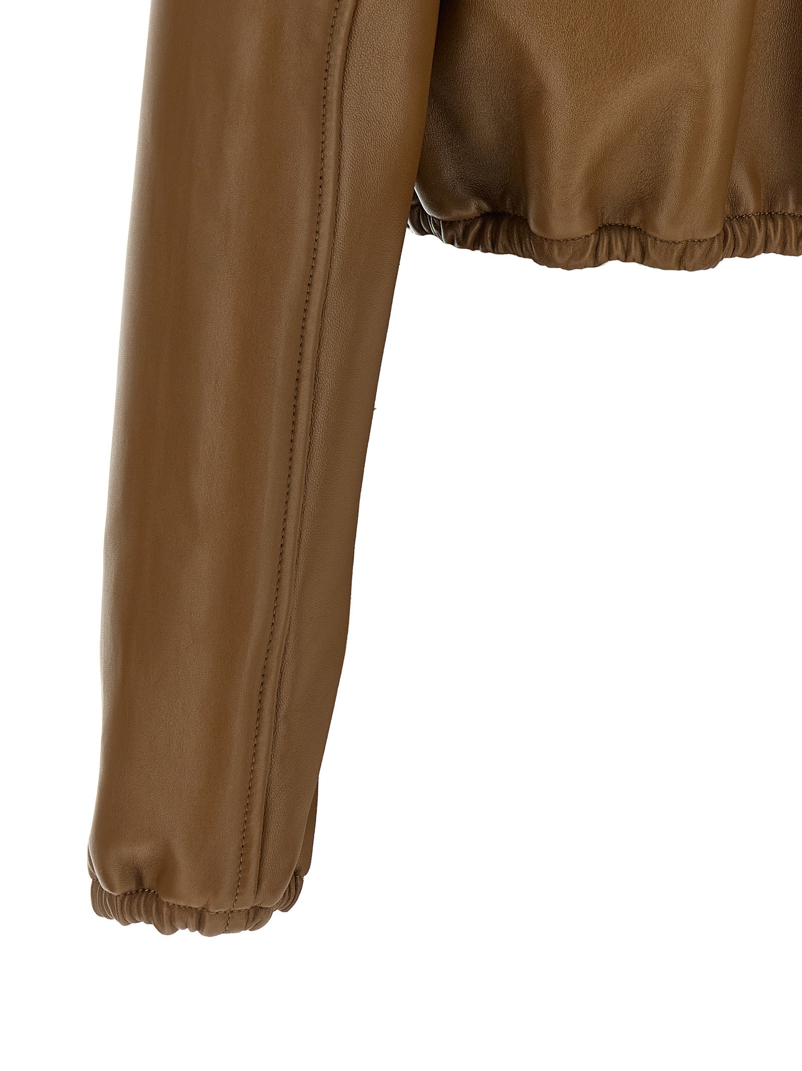 Gucci Beige Lamb Leather Leather Jacket