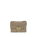 PINKO Beige Calf Leather Bos Taurus Shoulder Bag