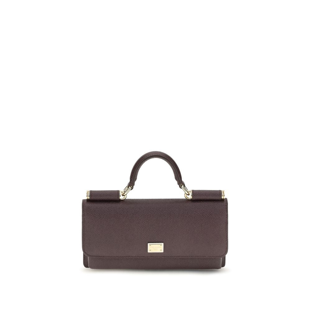 Dolce & Gabbana Brun Kalveskind Bos Taurus Skuldertaske
