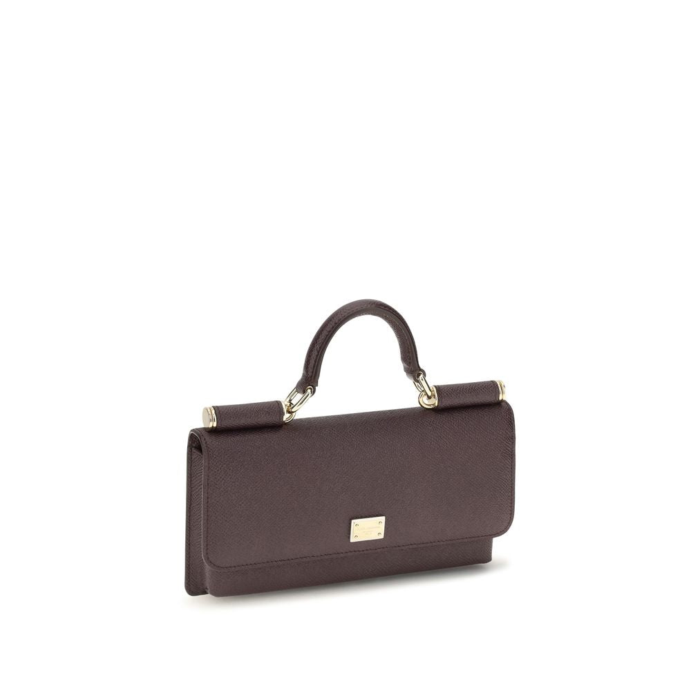 Dolce & Gabbana Brun Kalveskind Bos Taurus Skuldertaske