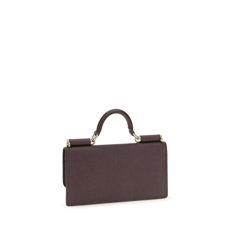 Dolce & Gabbana Brun Kalveskind Bos Taurus Skuldertaske