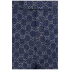 Gucci Blue Cotton Casual Pants