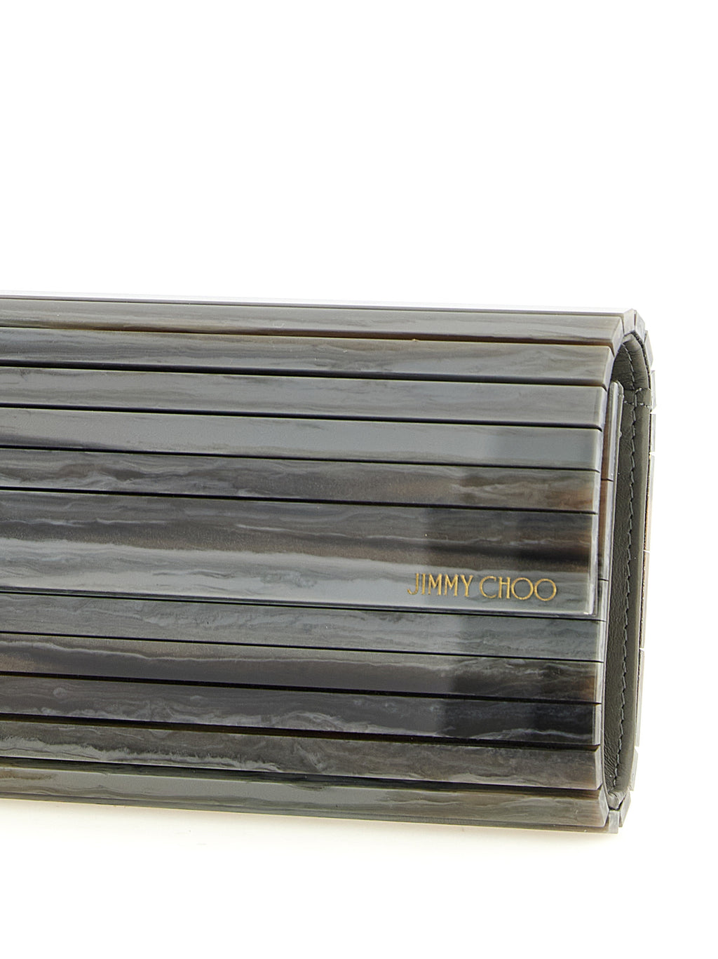 Jimmy Choo Gray Polyester Clutch Bag