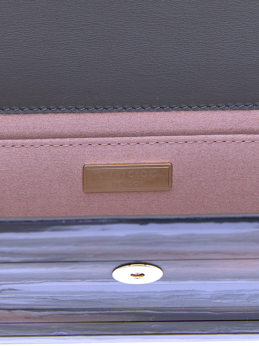 Jimmy Choo Gray Polyester Clutch Bag