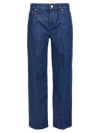 Gucci Blue Cotton Straight-Leg Jeans