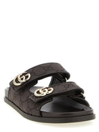 Gucci Brown Cotton Slides