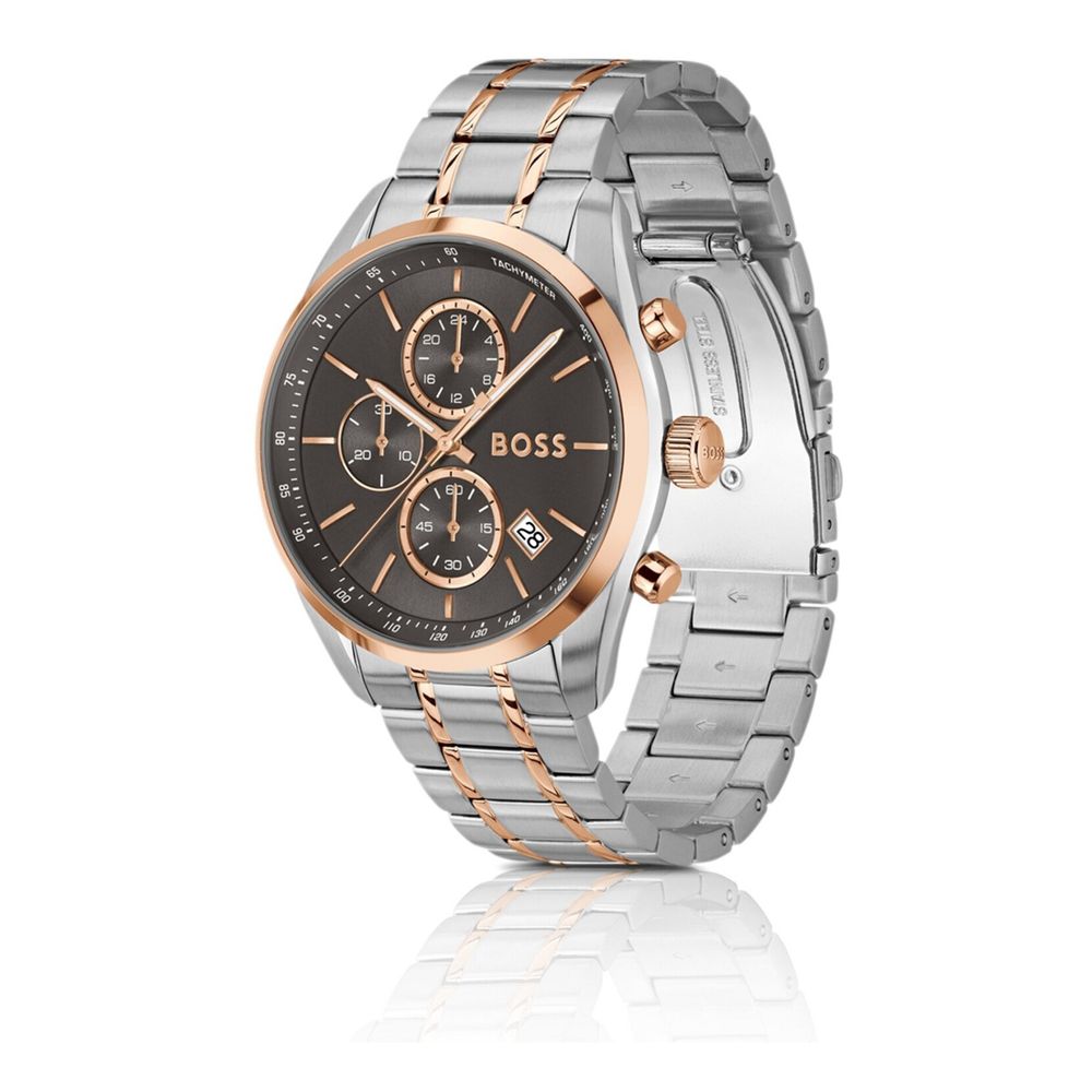 Hugo Boss Gray Stainless Steel Dress Watch