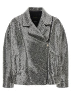PINKO Silver Polyester Bomber