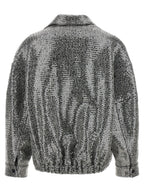 PINKO Silver Polyester Bomber