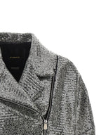 PINKO Silver Polyester Bomber