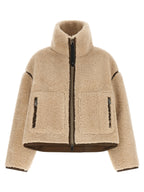 PINKO Beige Polyester Full-Length Jacket