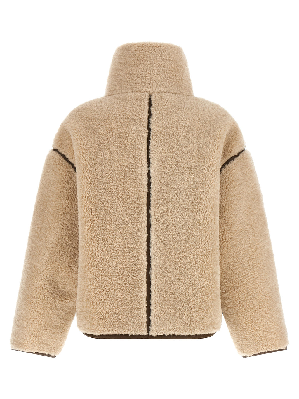 PINKO Beige Polyester Full-Length Jacket