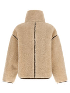 PINKO Beige Polyester Full-Length Jacket