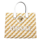 Versace Beige Fabric Handbag