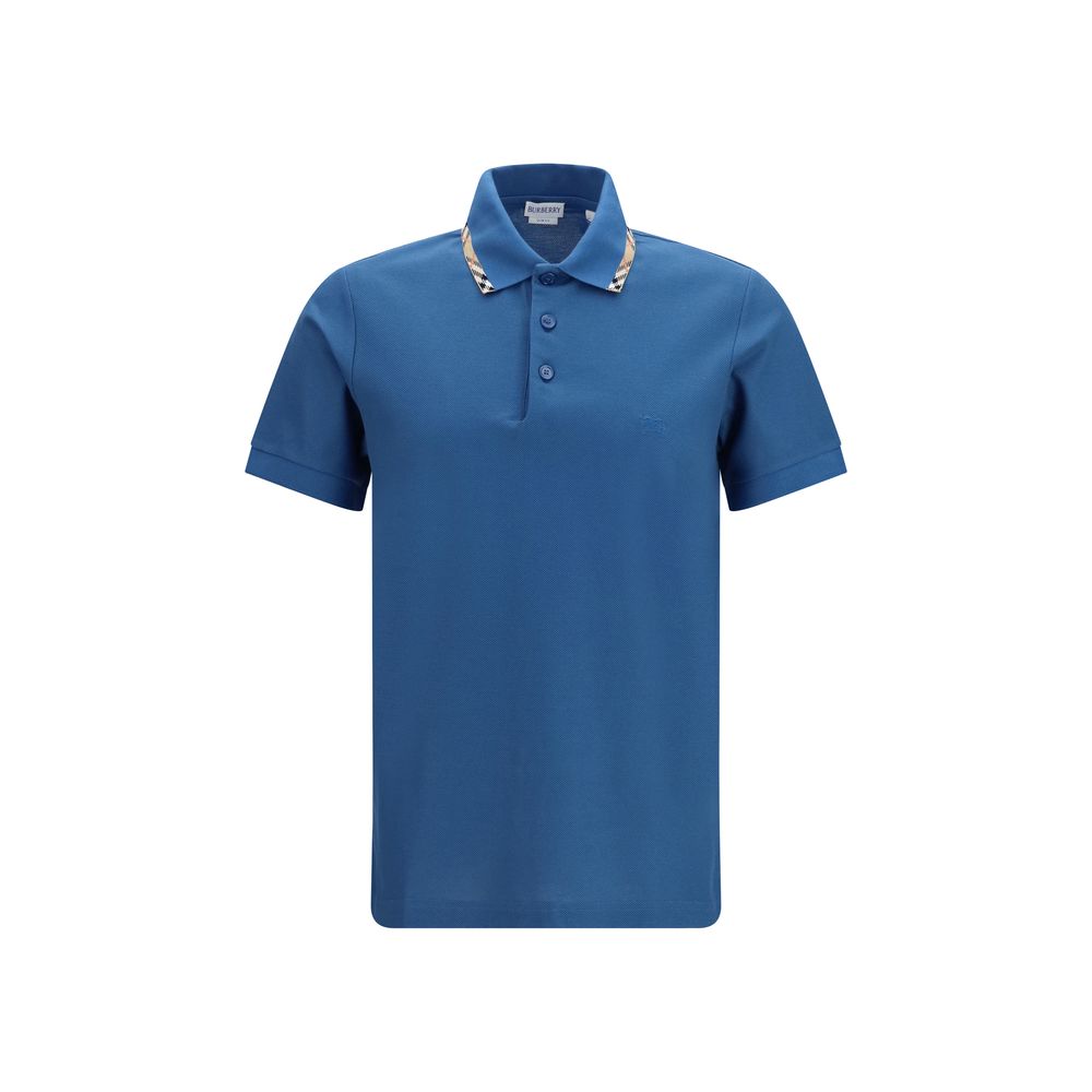 Niebieska bawełniana koszulka polo Burberry