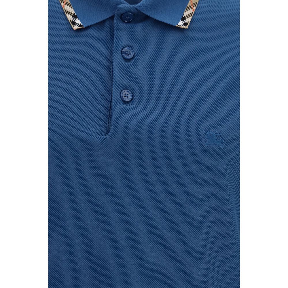 Niebieska bawełniana koszulka polo Burberry