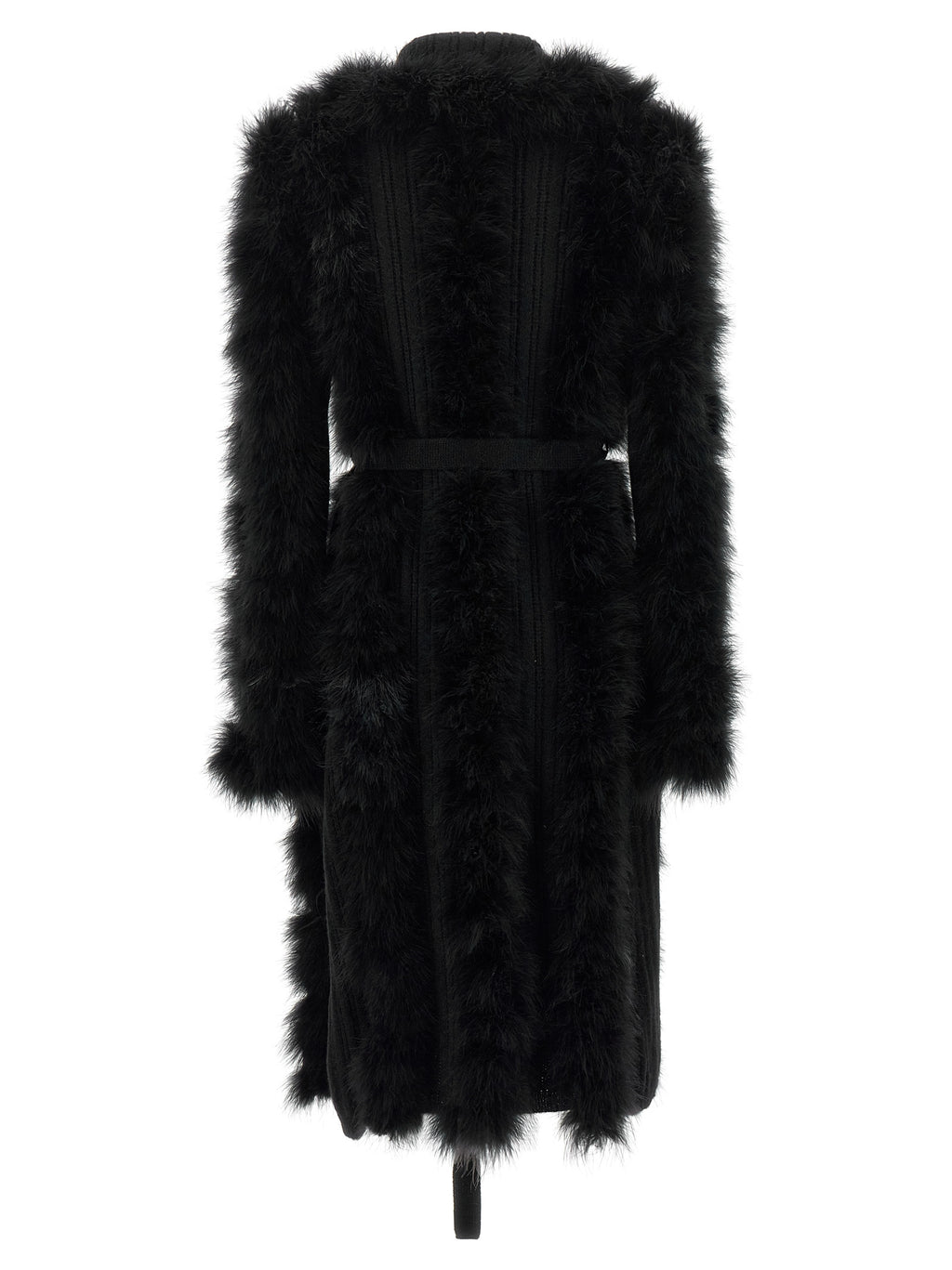 The Attico Black Wool Coat