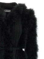 The Attico Black Wool Coat