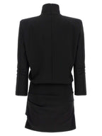 The Attico Black Viscose Short Dress