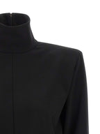 The Attico Black Viscose Short Dress