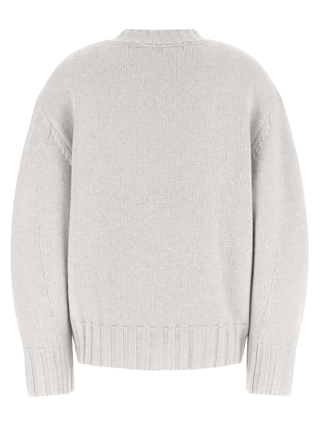 The Attico Gray Virgin Wool Cardigan