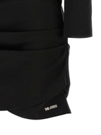 The Attico Black Viscose Short Dress