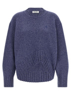 The Attico Blue Virgin Wool Cardigan