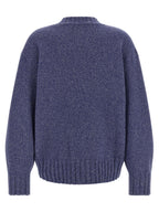 The Attico Blue Virgin Wool Cardigan