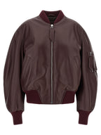 The Attico Bordeaux Lamb Leather Leather Jacket