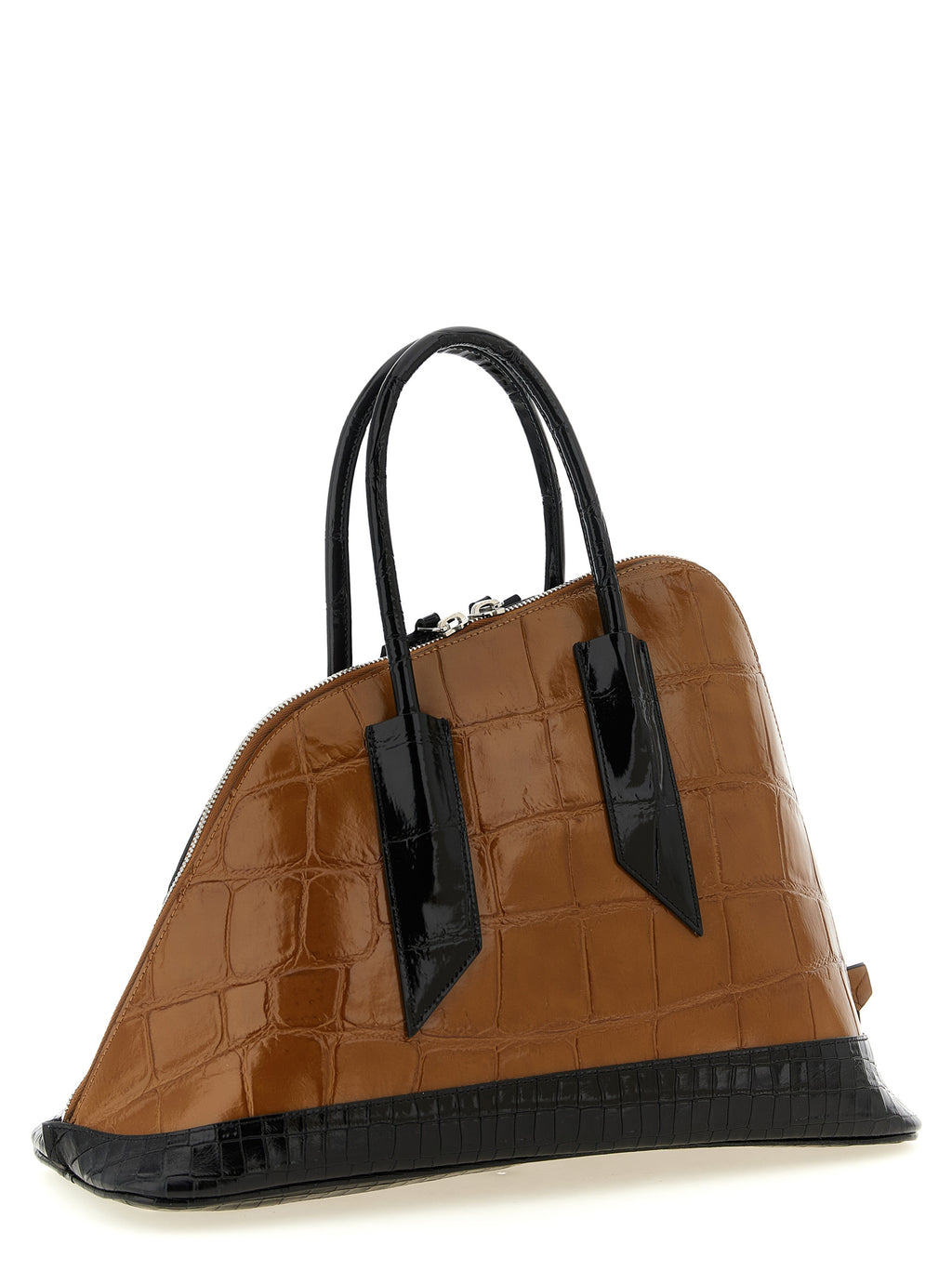 The Attico Brown Calf Leather Bos Taurus Handbag