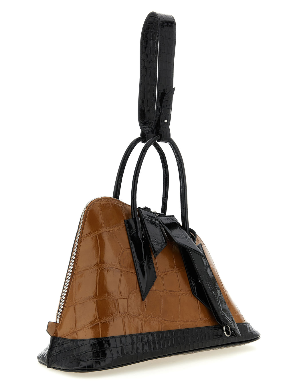The Attico Brown Calf Leather Bos Taurus Handbag