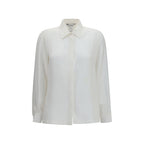 Max Mara White Silk Dress Shirt