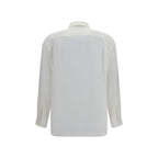 Max Mara White Silk Dress Shirt