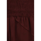 Ganni Bordeaux Acetate Casual Dress