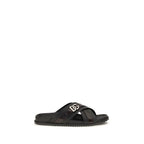 Dolce & Gabbana sorte sandaler i kalveskind