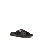 Dolce & Gabbana sorte sandaler i kalveskind