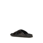 Dolce & Gabbana sorte sandaler i kalveskind
