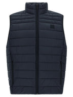 Hugo Boss Blue Recycled Polyamide Sleeveless Jacket