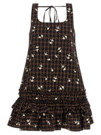 Ganni Brown Organic Cotton Short Dress