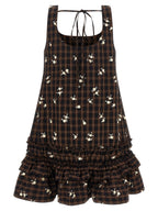 Ganni Brown Organic Cotton Short Dress
