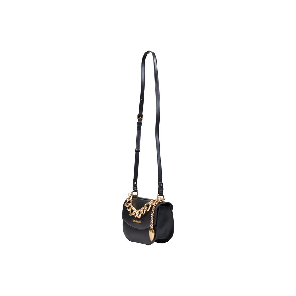 Torebka Love Moschino, czarna, poliester